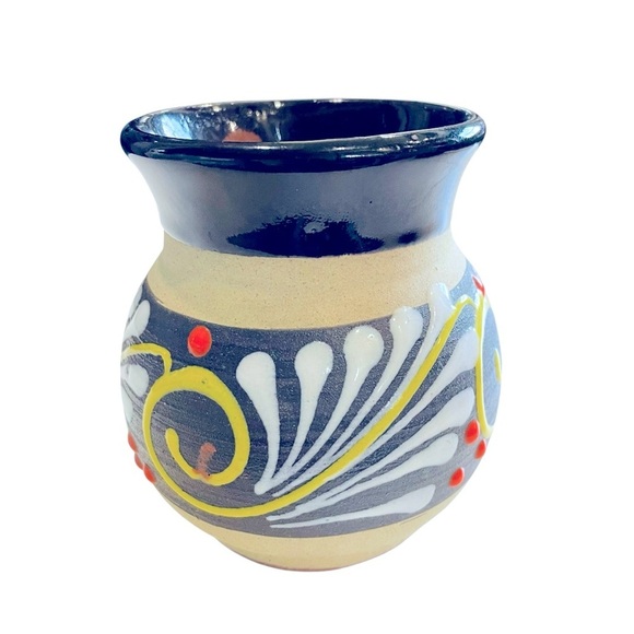 Mexican Folk Art Pottery Terracotta Handmade Mug MADE IN MEXICO 4” - Picture 3 of 7